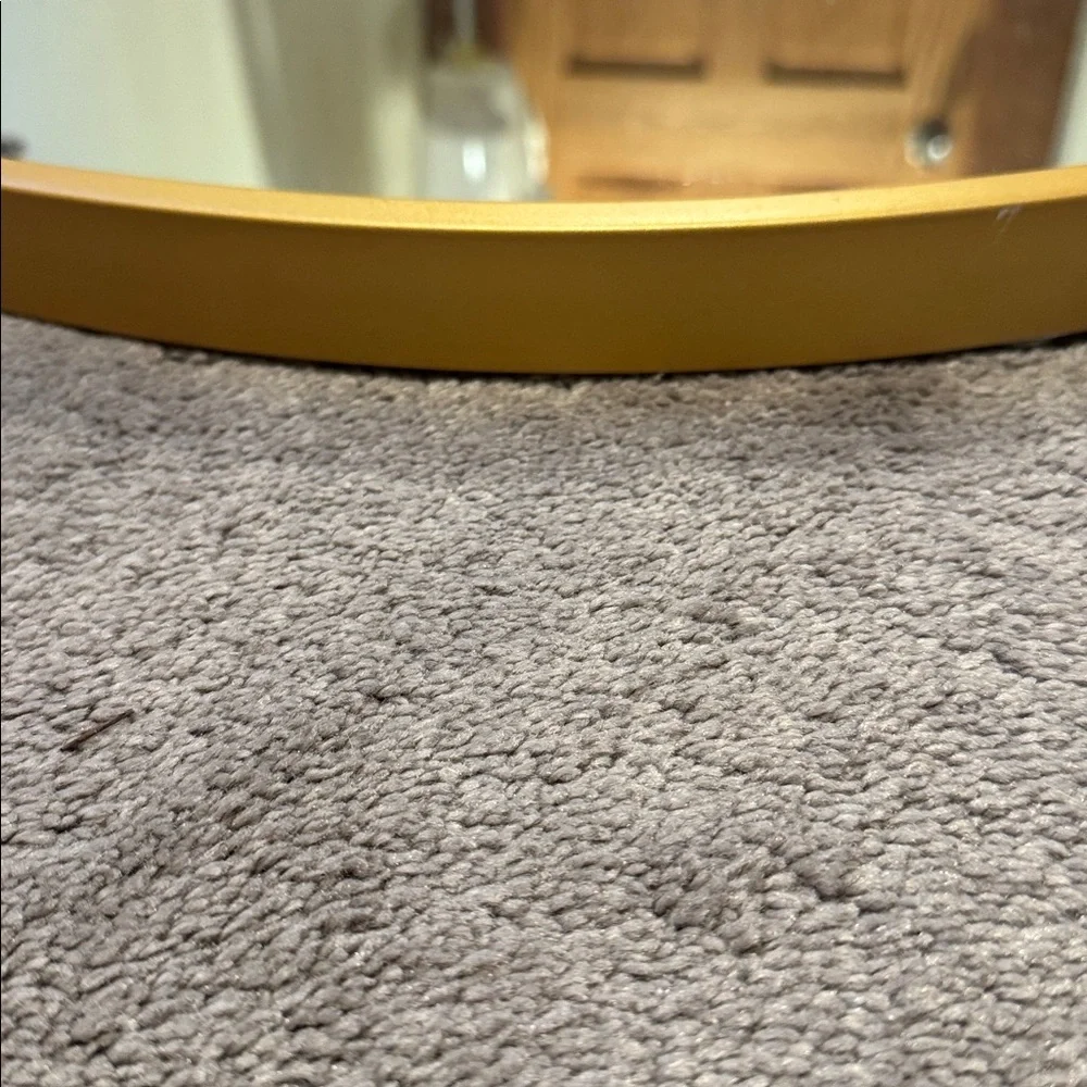 Circular 26-Inch Gold Rim Mirror
